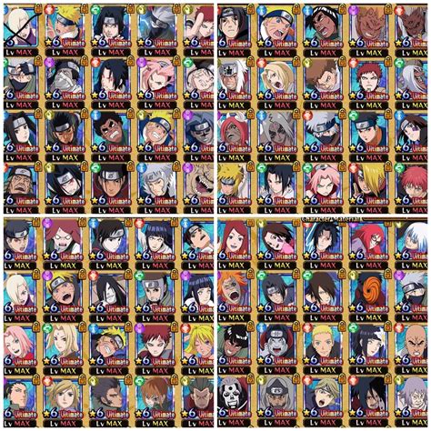 naruto blazing character list.